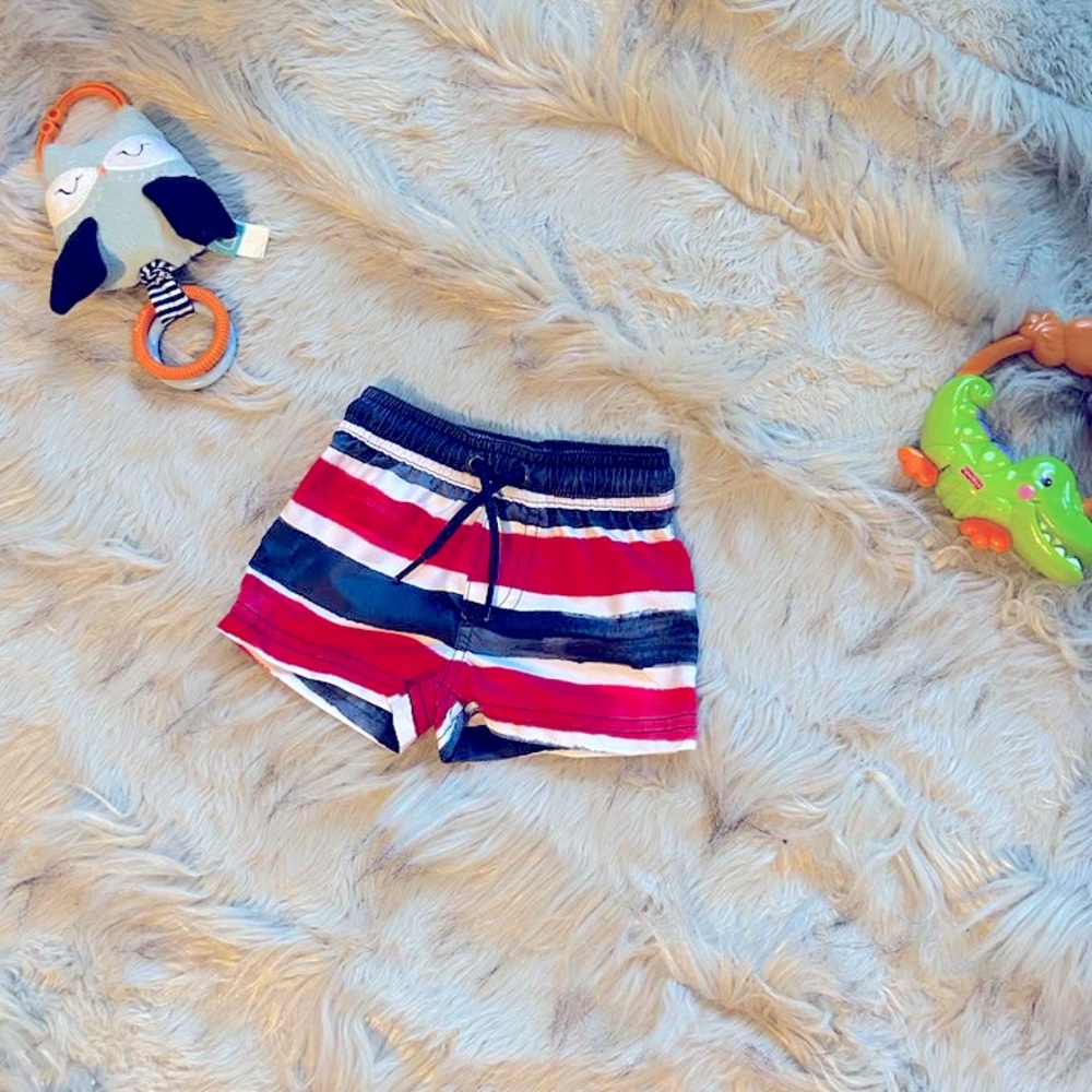 Red, White and Blue Baby boy swimming shorts (0-3 M)